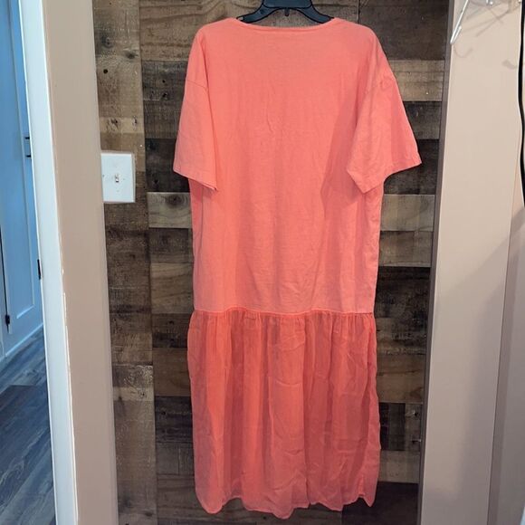 Johnny Was T-Shirt Coral Fish Appliqué Drop Waist Dress - Picture 6 of 6